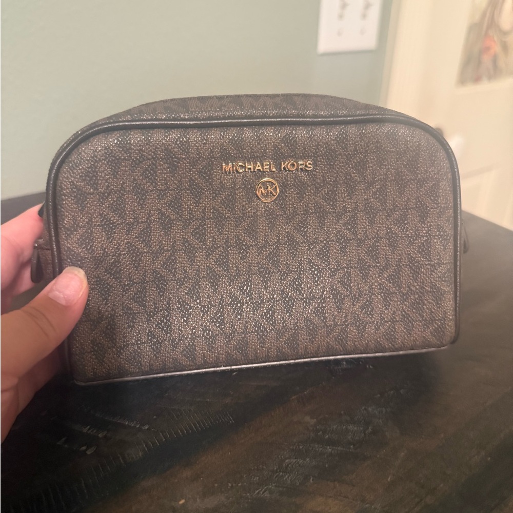 Michael Kors Brown Cosmetic Bag